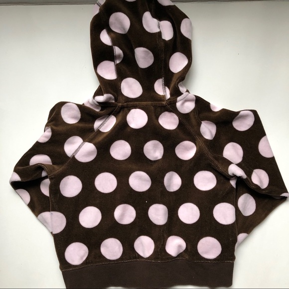 Gymboree Brown Polka Dot Zip-Front Hoody - Girls 5 - Picture 5 of 6